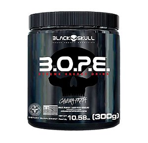 Bope Caveira Preta 300g - Xtreme Energy Drink Diversos Sabores - Pré Treino Black Skull