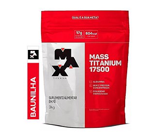 Mass Titanium 17500 3Kg - Diversos Sabores - Hipercalórico Max Titanium