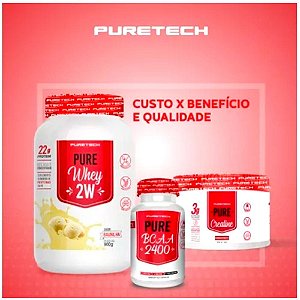 Combo Pure Whey 2W 900g + Pure BCAA 120Cps - Puretech