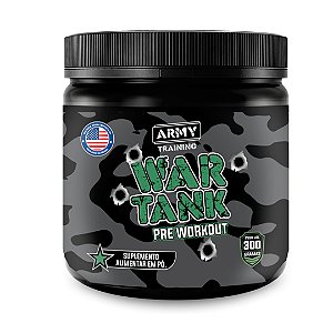 War Tank 300g Pré-Treino Army Training | Força Extrema, Foco, Resistência E Pump | Beta-Alanina + Cafeína + Arginina