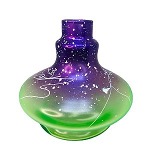 Vaso Aladin Abstrato Pequeno Roxo / Verde