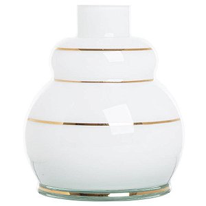 Vaso Luna Line Gold New Double Branco