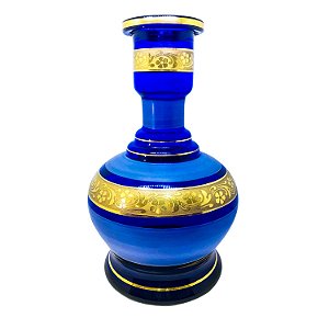 Vaso Sl Hookah Medio Azul Com Branco