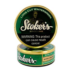 Lata Fumo de Mascar Stokers Long Cut Wintergreen 50g