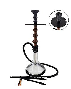 Narguile Seven Burn Eletric Completo Preto e Marrom