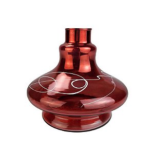 Vaso Aladin Abstrato Pequeno Vermelho Metalizado