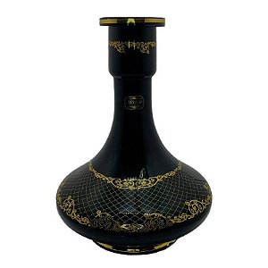 Vaso Nasa Aladin Renda 30cm Preto