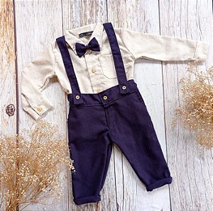 Look Pietro azul marinho - Camisa