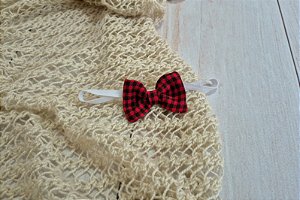 Gravata Borboleta - Xadrez vermelha