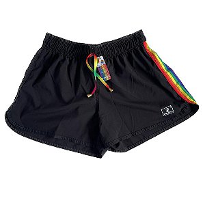 Short Patricinha em tactel EMPATIA Preto - (P, M, G, GG)