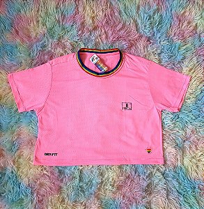 Crooped treino rosa Dry-fit (P, M)