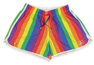 Short Patricinha em tactel EMPATIA LGBT+ listrado - (P, M, G, GG)