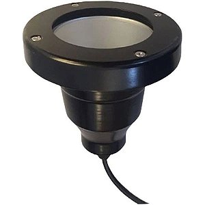 EMBUTIDO DE SOLO REDONDO COR PRETO PARA 1 LÂMPADA LED AR70 GU10