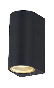 ARANDELA FORT 2084 COR PRETO LED 6W 3000K 450LM BIVOLT IP65 D.80 X 150MM - 379