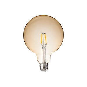 LAMPADA VINTAGE GLOBO G125 FILAMENTO DE LED 4W 2700K 400LM 127/220V  E-27 - 3.650.6105