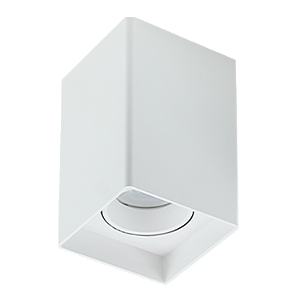 PLAFON FENIX BOX QUADRADO ABS + ANTI UV COR BRANCO PARA 1L MR16 GU10 12,5X8X8CM - 3.650.6121