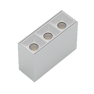 PLAFON VIGO SOBREPOR COR BRANCO LED 3 FOCO 30° 6W 2700K 450LM 127/220V IRC-90 95X35X65MM - 3.650.8509