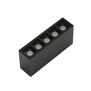 PLAFON VIGO SOBREPOR COR PRETO LED 5 FOCO 30° 10W 2700K 750LM 127/220V IRC-90 136X35X65MM - 3.650.8514