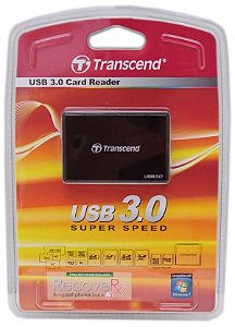 Leitor de Cartão de Memória USB 3.0 Transcend (Compact Flash, SDHC, SDXC, SD, microSD, Memory Stick, Smartmedia e outros)