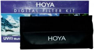 Kit Filtros Hoya 77mm: Filtro UV HMC (Multi-Coated), Filtro CPL Circular Polarizador, Filtro Neutral Density NDx8