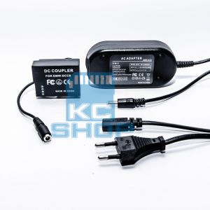 Fonte / Adaptador AC Compativel com DMW-AC8 e conector DMW-DCC8 p/ Panasonic Lumix DMC-FZ200 FZ1000 G5 G6 GH2
