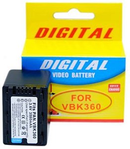 Bateria Compatível com Panasonic VW-VBK360 longa duração p/ TM40,TM60,TM80,TM90, HS80 e outras