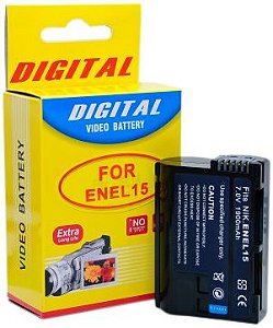 Bateria Compatível com Nikon EN-EL15 p/ D7000 D7100 D7200 D600 D610 D750 D800 D810