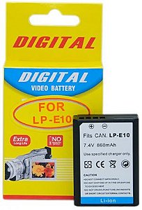 Bateria Compatível com Canon LP-E10 p/ EOS 1100D 1200D Rebel T3 T5 Kiss X50 X70 e outras