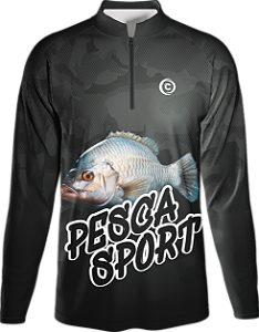Camisa Pesca Esportiva Cazual Dry Fishing UV 50+ CPESCZP#0002