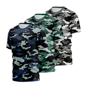 Kit 3 Camisetas Básica Dry-Fit Sportswear UV 50+ KITCB#0002