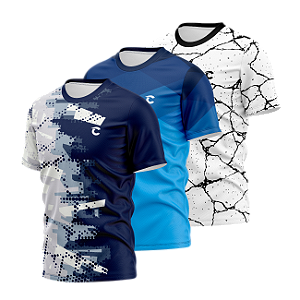 Kit 3 Camisetas Básica Dry-Fit Sportswear UV 50+ KITCB#0003