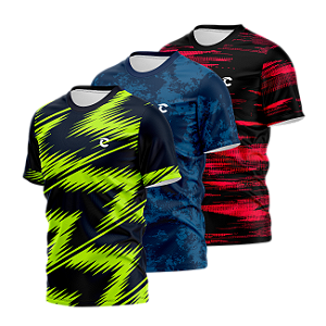 Kit 3 Camisetas Básica Dry-Fit Sportswear UV 50+ KITCB#0004
