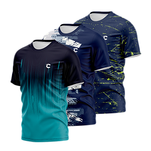 Kit 3 Camisetas Básica Dry-Fit Sportswear UV 50+ KITCB#0006