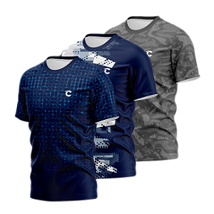Kit 3 Camisetas Básica Dry-Fit Sportswear UV 50+ KITCB#0007