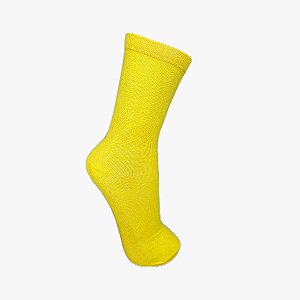 Meia Cano Alto Lisa Amarelo Gema