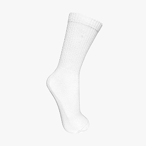 Meia Cano Alto Canelada Branca