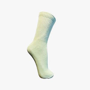 Meia Cano Alto Canelada Verde Abacate