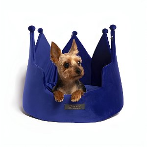 CAMA PARA CACHORRO COROA CROWN COLLECTION LARGE AZUL ROYAL