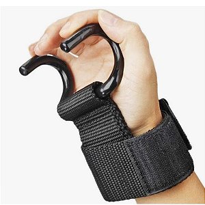 Strap com Gancho Musculação Munhequeira Luva Academia