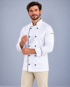 Dólmã Chef Cozinha Trajano Unissex 100% Algodão - Dr Chef