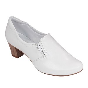 Sapato Feminino Profissional Couro Legítimo Zíper Clinic Confort - Dr Chef