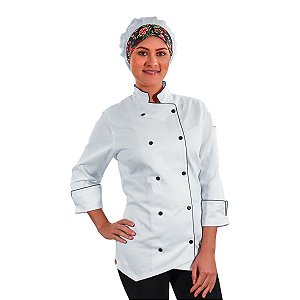 Dólmã Chef de Cozinha Feminino Diana - Dr. Chef