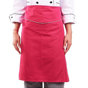 Avental Para Chef de Cozinha Tipo Saia Rosa Madrid - Dr Chef