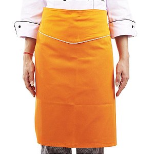 Avental Para Chef de Cozinha Tipo Saia Laranja - Dr Chef