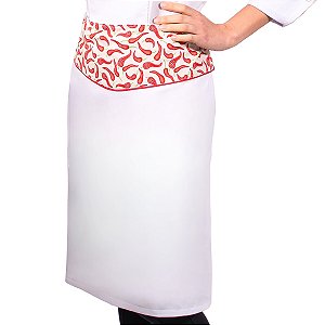 Avental Chef Cozinha Tipo Saia Pimentas Cortadas - Dr Chef