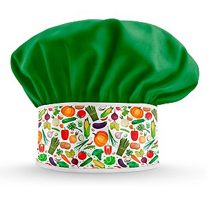 Chapéu Para Chef de Cozinha Legumes Brancos - Dr Chef