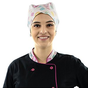 Bandana Para Chef de Cozinha Profissional Cupcakes - Dr Chef