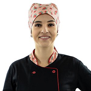 Bandana Para Chef de Cozinha Profissional Melancia - Dr Chef
