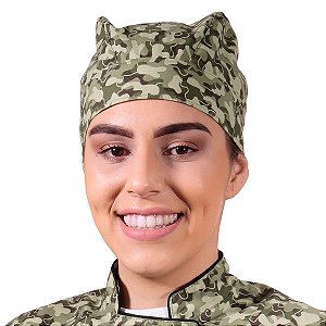 Bandana Para Chef Cozinha Profissional Camuflado - Dr Chef