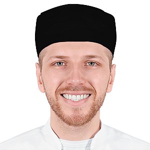 Boina Chef de Cozinha Profissional Unissex Preto - Dr Chef